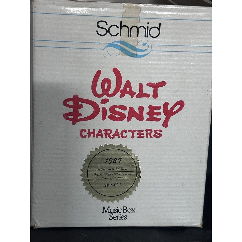 Vintage Schmid Walt Disney Merry Mouse Medley Mickey Minie Music Box Limited - Picture 4 of 5